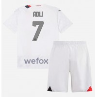 Dětský fotbalový dres AC Milan Yacine Adli #7 2023-24 Venkovní Krátký Rukáv (+ trenýrky)